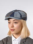 Кепка STETSON арт. 6873901 HATTERAS PATCHWORK (голубой / коричневый)